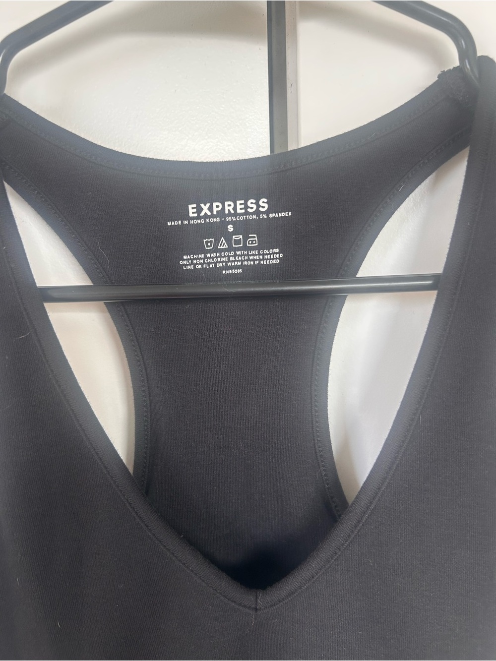 Express Black V-Neck Racerback Tank Top | Small - Picture 2 of 10